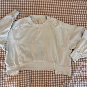 FP Movement by Free People Pale Blue Cropped Crewneck Sweatshirt